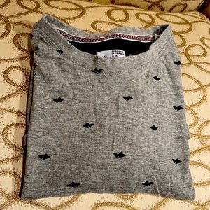 XL designer T-shirt with goldfish print.